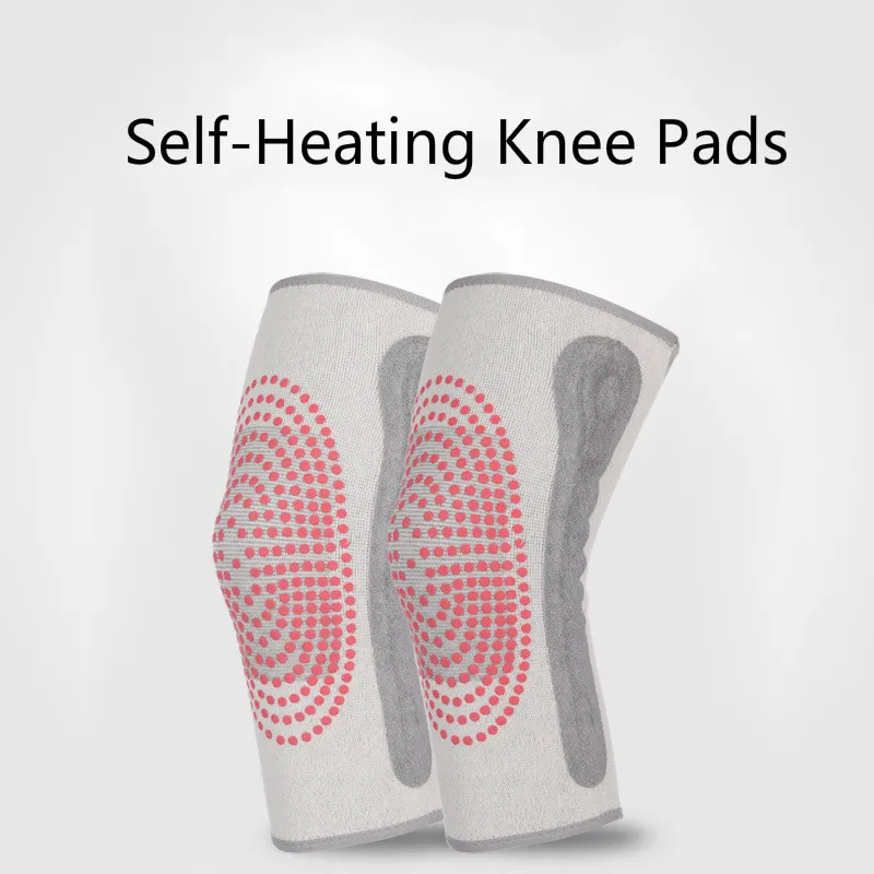 1 Pair Tourmaline Self Heating Knee Pads with Spring Support Elastic Knee Warmer Protector Pain Relief Arthritis Kneepad Sleeves image 3