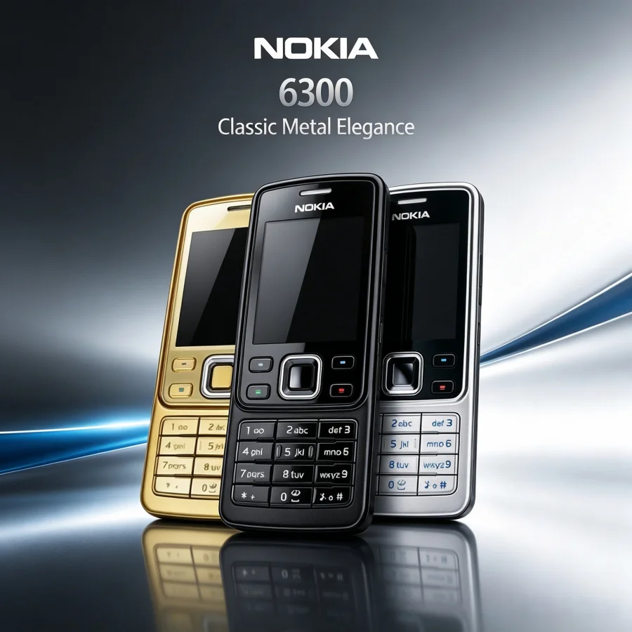 Nokia 6300 2020 2G Network Unlock 2.4 Inch Straight Keypad Mobile Phone Dual SIM Elderly Student Backup Feature Phone