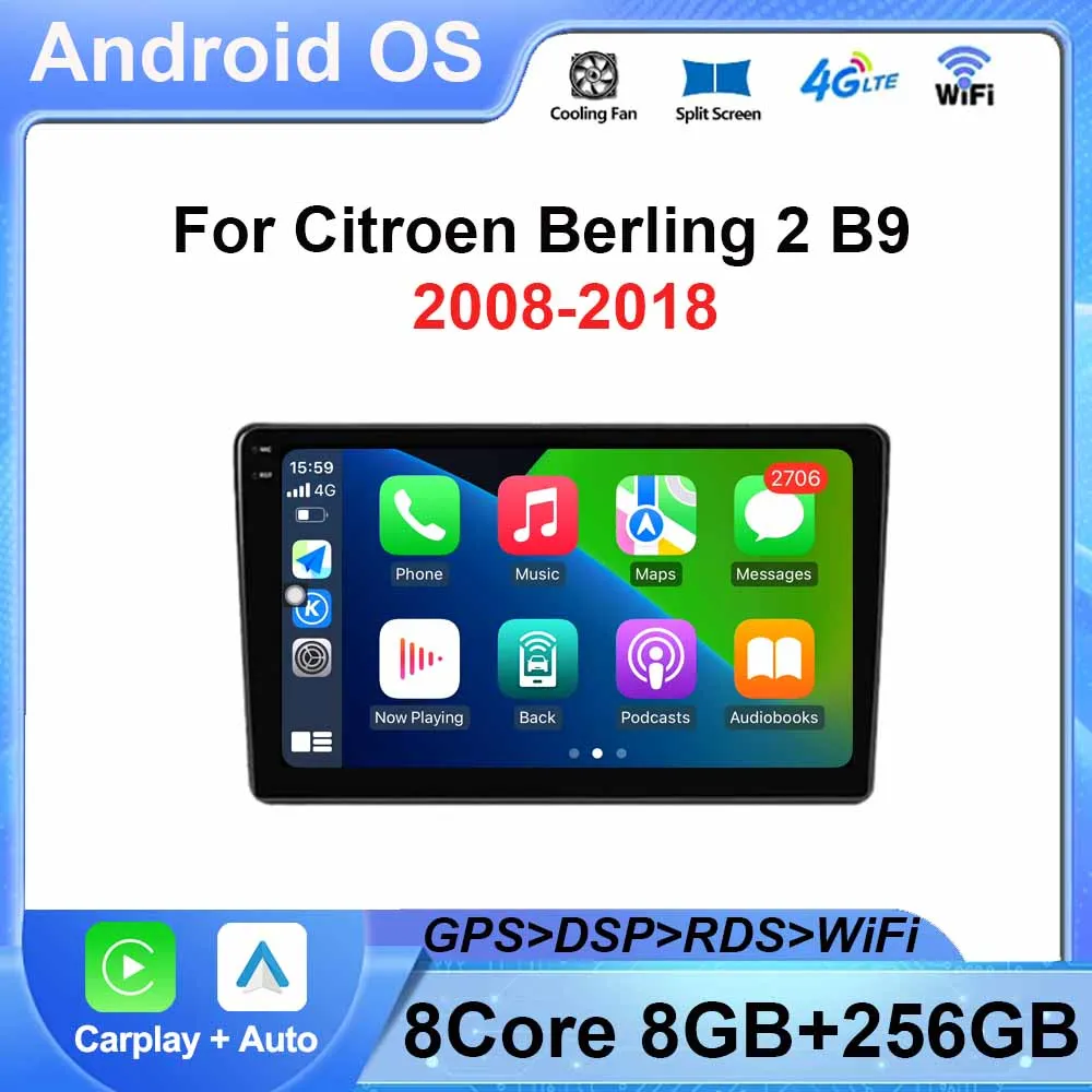 

android OS for Citroen Berling 2 B9 2008-2018 Car Radio Multimedia Video Player GPS Navigation Audio Stereo auto DSP WIFI FM