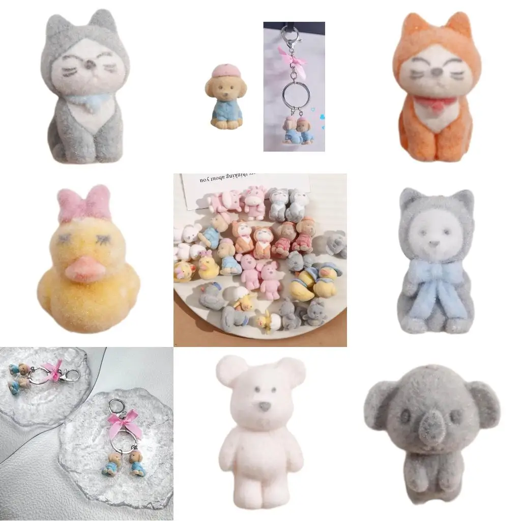 Cartoon Bear Duckling Broken Shell Chicken Dog Plush Doll Pendant Jewelry