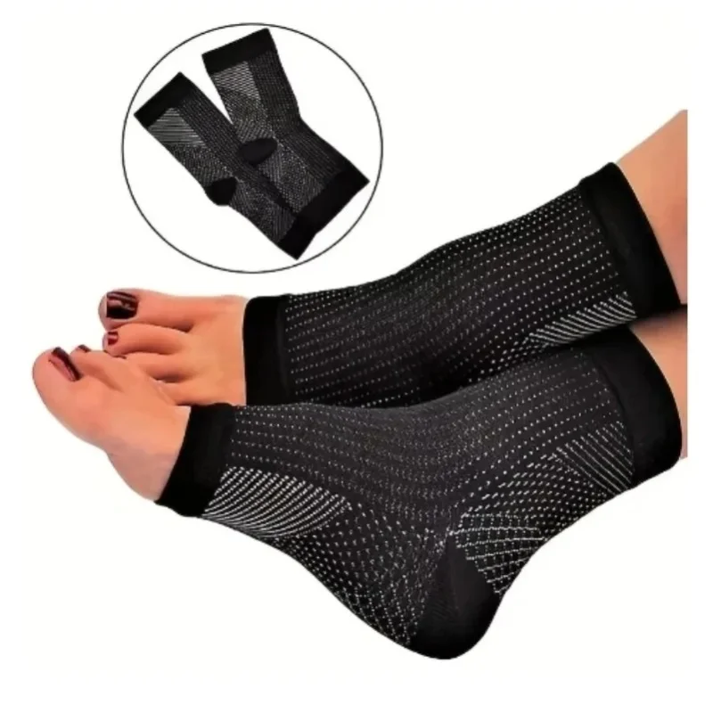 2 Paar Kompressionssocken zur Knöchelunterstützung, offenes Zehenbereich-Design zur Schmerzlinderung bei Plantarfasziitis
