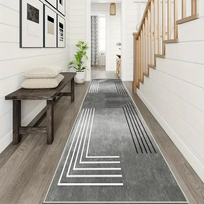 VIKAMA Modern Minimalist Style Rug Durable Non-Slip Entrance Hallway Doormat Corridor Hallway Kitchen Rug Home Furnishing