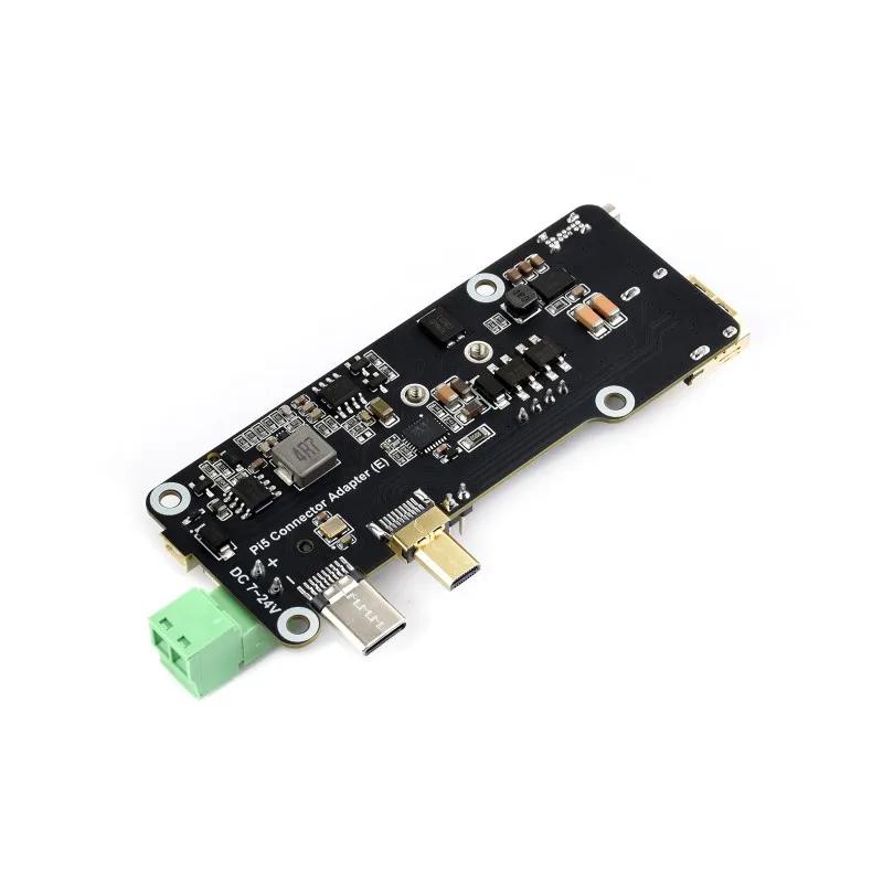 PCIe To M.2 Multifunctional Adapter (E) For Raspberry Pi 5 4K Output PoE Power NVMe SSD Expansion Board view 2