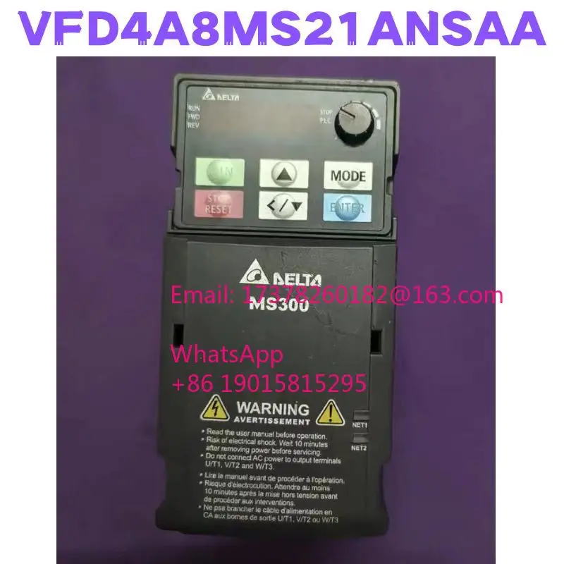 

Second-hand VFD4A8MS21ANSAA Inverter Tested OK