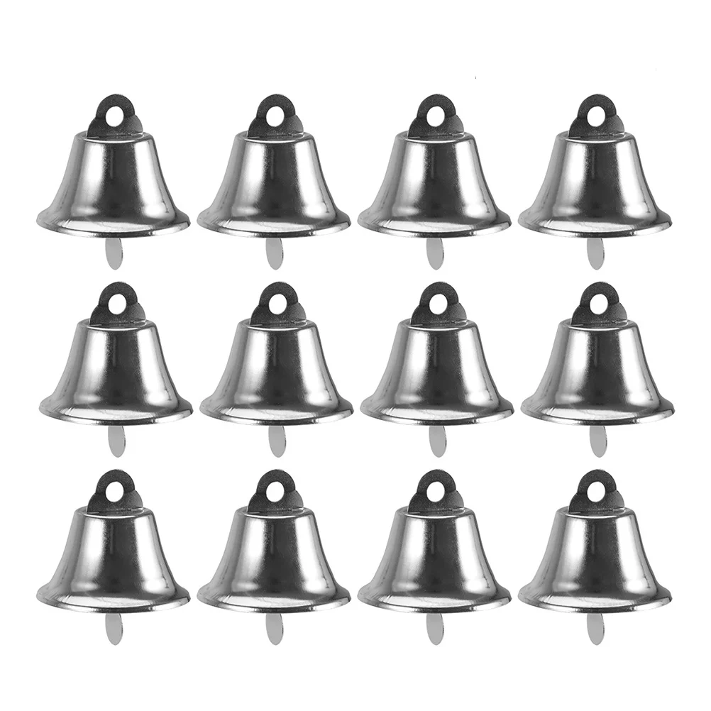 25pcs 45cm Opening Horn Bells Wind Chimes DIY Accessories Party Bell Decor Silver Christmas bell jingle bell