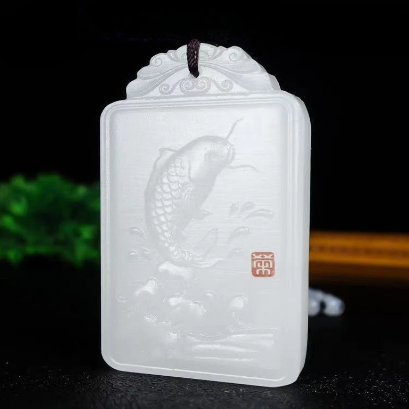 Afghan White Jade Has Fish Pendants for Men and Women Year After Year