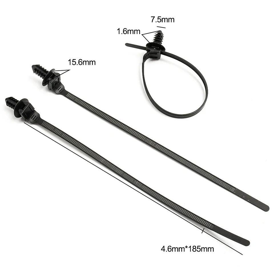 Self-Locked Nylon Cable Tie Push Clips Wire Tie Released Zip Straps Car Pipe Cable Fastener Bundle Fixed Binding Uv Resistant I511317554