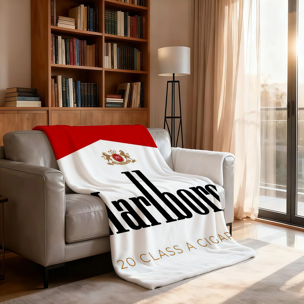 Classic Luxurious C-CiGareTte M-MarlBoroS Blanket For Soft Throw Blanket for Picnic Bed Sofa Home Bedroom Cozy Warm Comfortable