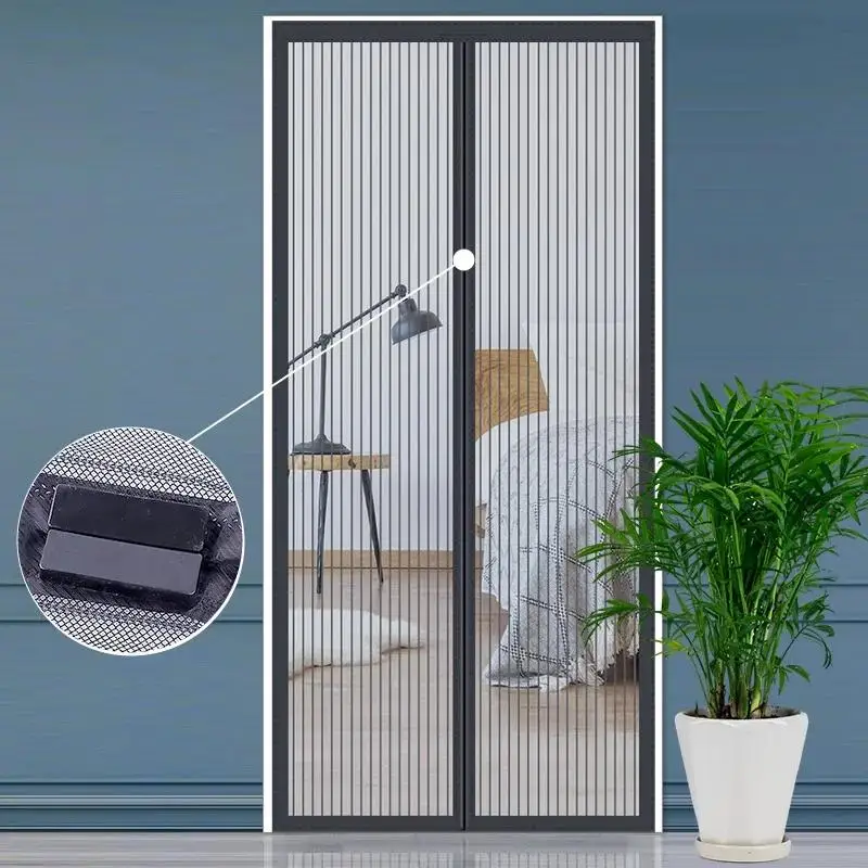 Anti-Mosquito Net Summer Automatic Closing Magnetic Mosquito Net Invisible Door Mesh Anti Bug Fly Partition Curtain Magic Mesh