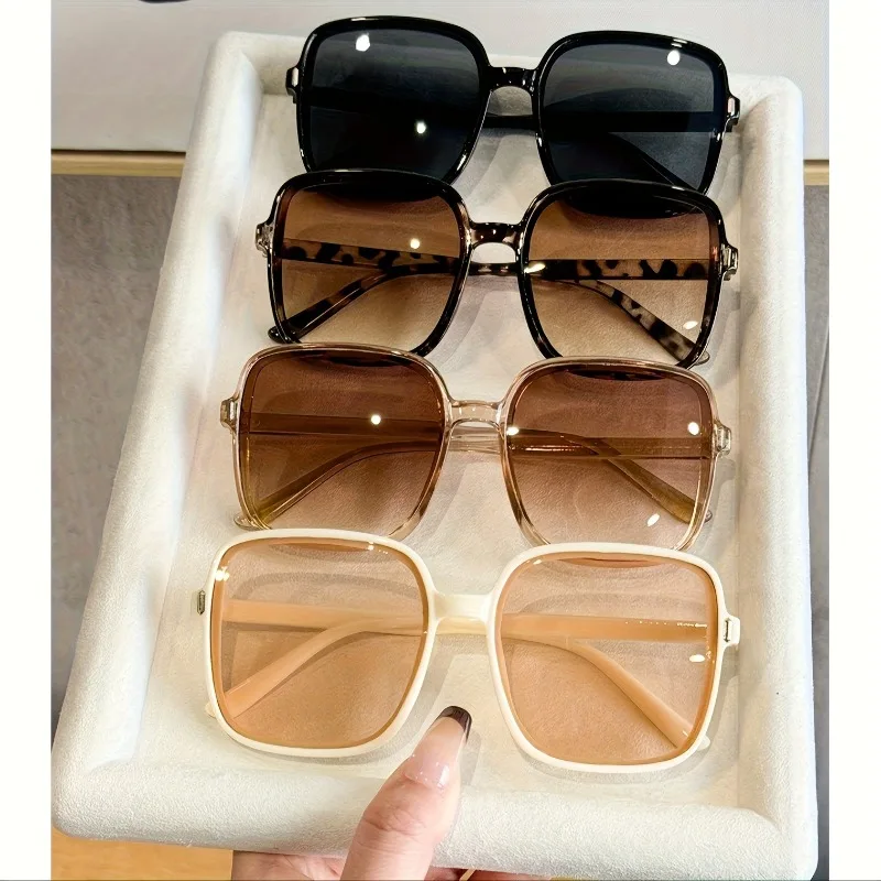 

4pcs Stylish Square Fashion Glasses for Women & Men Perfect for Photoshoots & Fashion Accessories