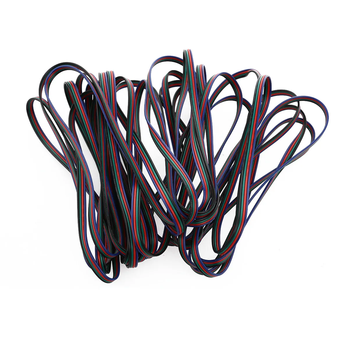 10M 4 Pin Rgb Extension Line for 5050 3528 LED Strip Lights Easy Cut Solder Joint Connectors High Conductivity Copper Wire