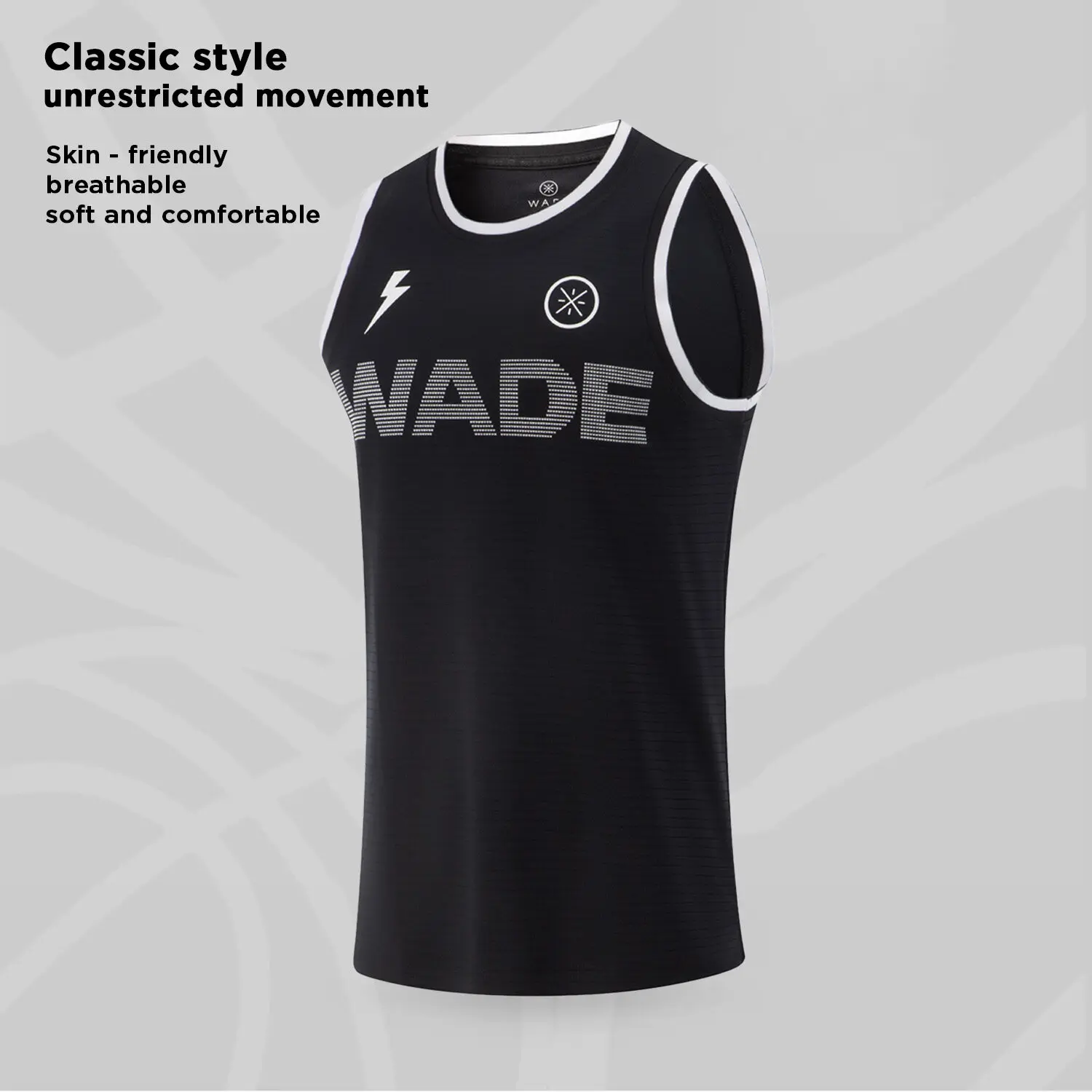 LI-NING Men's Wade Series AT DRY ULTRA Moisture wicking competition top Sleeveless T-shirt AAYV009