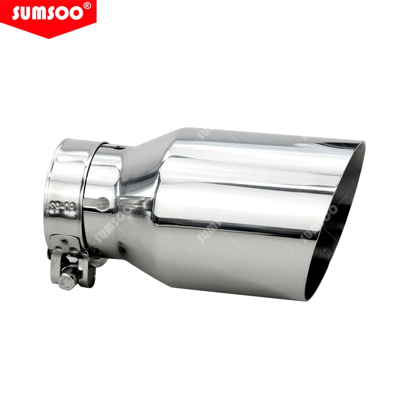 1PCS  Exhaust Muffler Tail Pipe Stainless steel Universal Automobile exhaust pipe Muffler Car accessorie modification