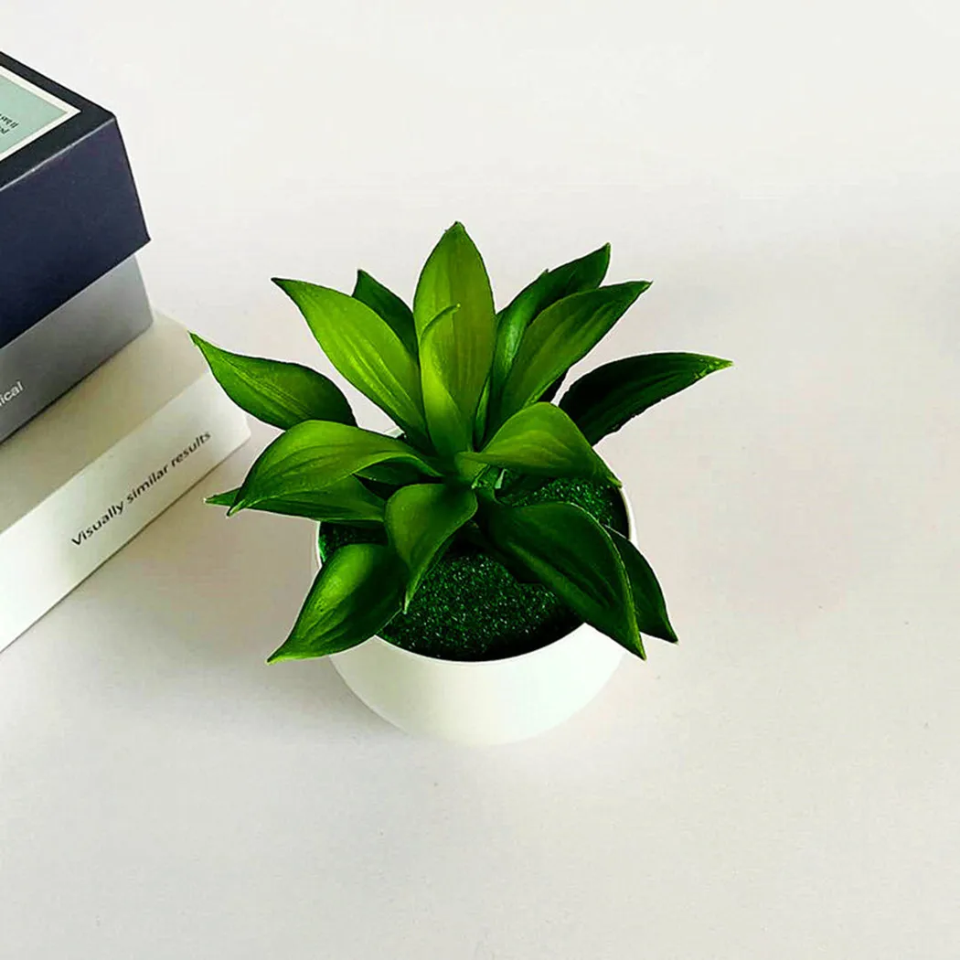 Minimalist Fake for succulent Plant with Pot for Contemporary Interior Design Living Room Bedroom Workspace Accent