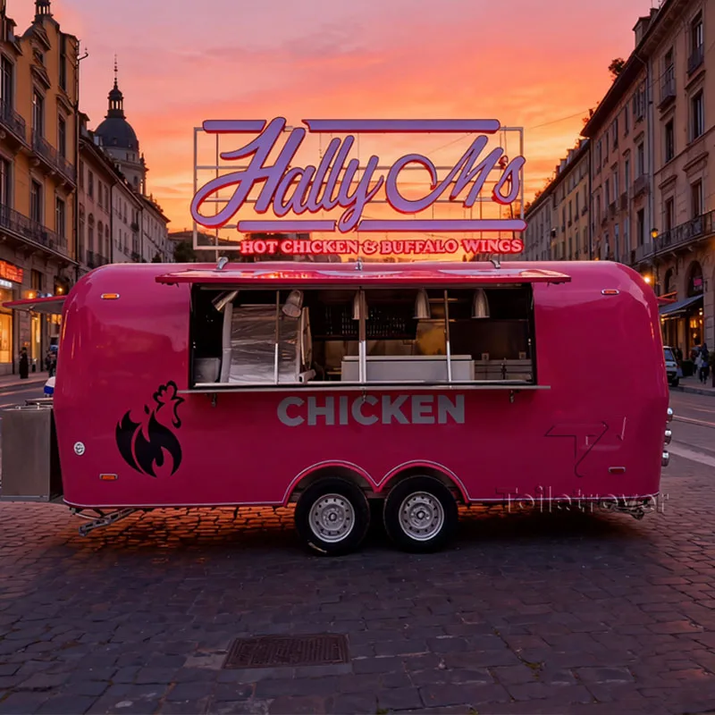 

Wholesale Profitable Compact Food Trailer Crepe Smoothie Dessert Pancake Donut Bakery Food Truck with Full Kitchen