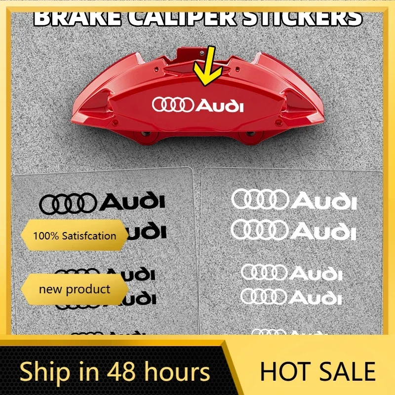 6Pcs Car Brake Caliper Badge Sticker Decal Car Tuning Accessories for audi SLine A1 A3 A4 A5 A6 A7 Q5 Q7 RS3 RS4 RS5 S3 S4 S5 S7