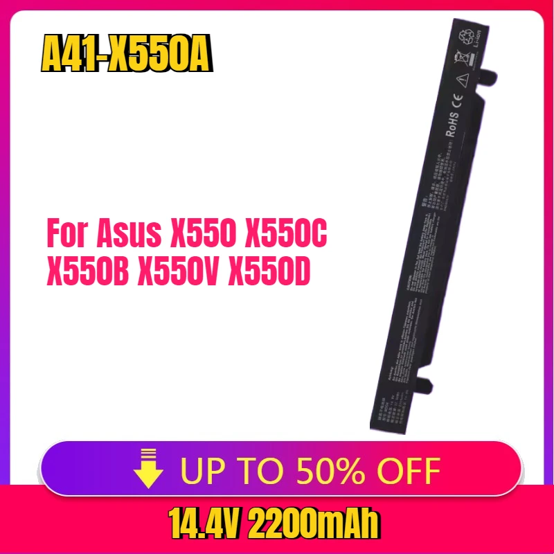 

New A41-X550 A41-X550A 2600mAh 14.4V Battery for Asus X550 X550C X550B X550V X550D X450C X452 A450C K550L F552C F552VL GL552V