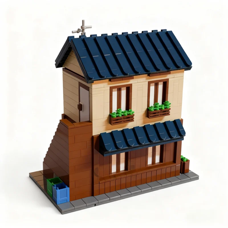 1099 قطعة MOC منزل خلق نموذج اللبنات العمارة تجميع فكرة التعليم هدية الكريسماس الطوب الاطفال لعبة عيد ميلاد #2