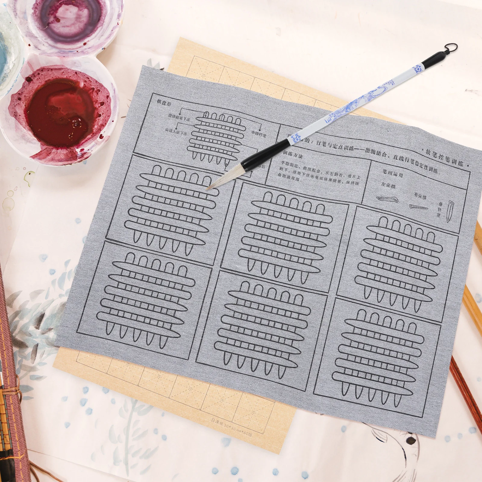 

1Set Reusable Calligraphy Water Writing Cloth Beginner Chinese Calligraphy Mat Traditional Style Practice Sheet Portable Tracing