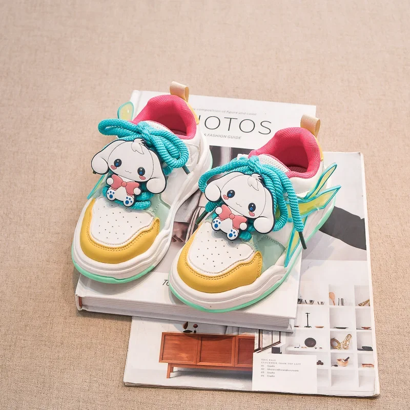 Y2k Kawaii Kuromi Anime Sanrio Ins Cinnamoroll Sports Shoes Cute Cartoon Fashion Pendant Casual Sneakers Lovely Gifts for Kids