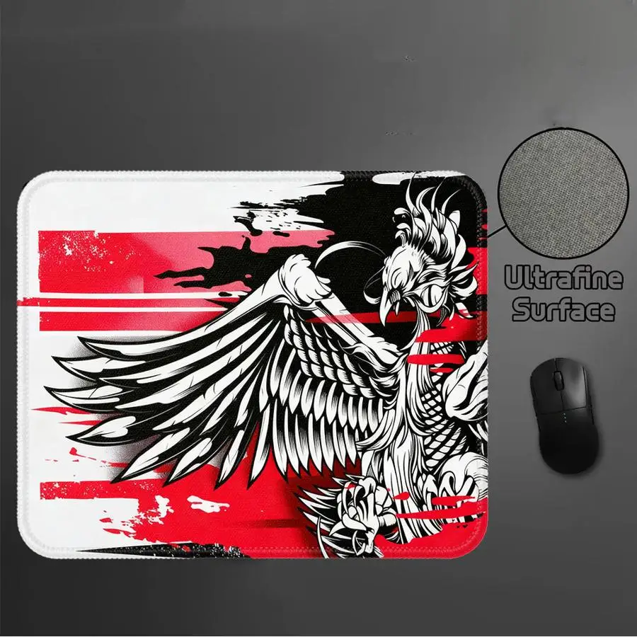 Red Dragon Manga Style rubber Mouse Pad Desk accessories office Pad Game Console Pad overlock Keyboard Computer Laptop Pad view 5