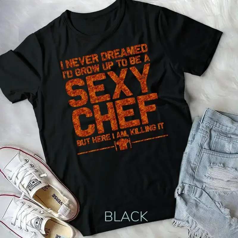 Funny Chef Design Men Women Sexy Cooking Novelty Culinary Unisex T shirt
