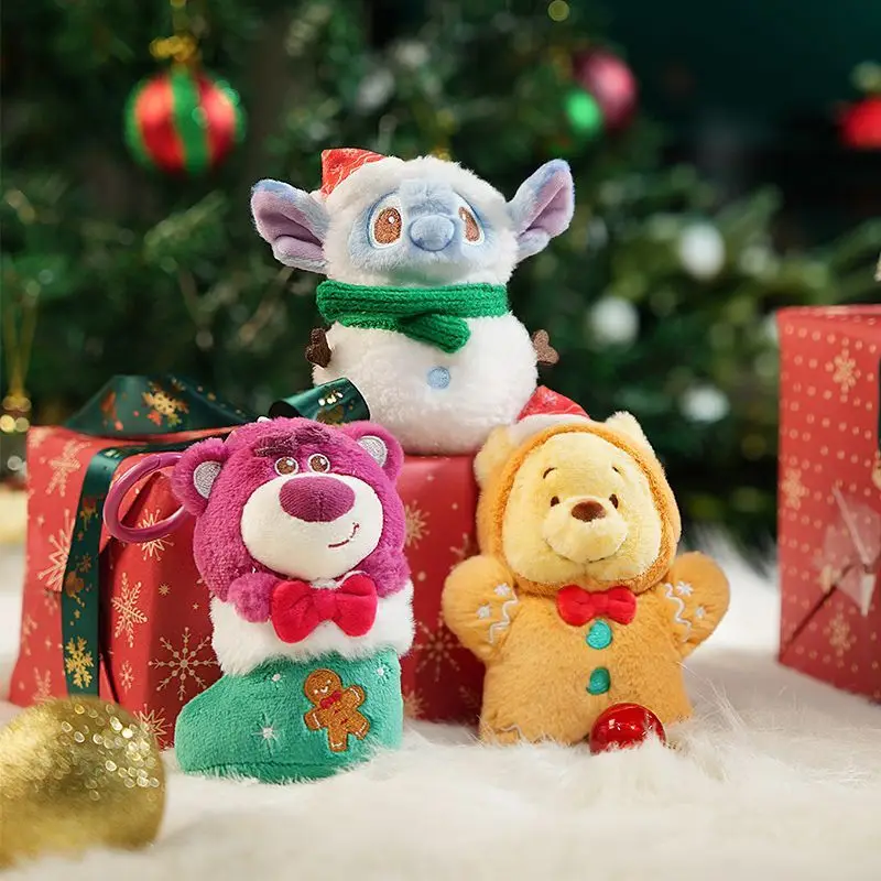

Disney Stitch Lotso Pooh Bear Милый плюшевый кулон, украшение для рюкзака, брелок, подарок на день рождения для детей