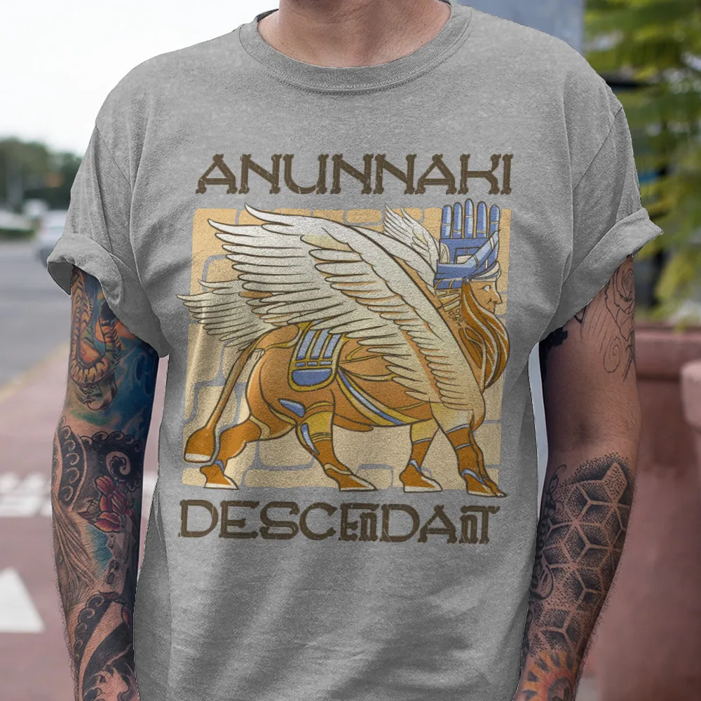 Anunnaki Egyptian God T Shirt Vintage Men's Tee Graphic Cotton Unisex ShirtLuxury Brand