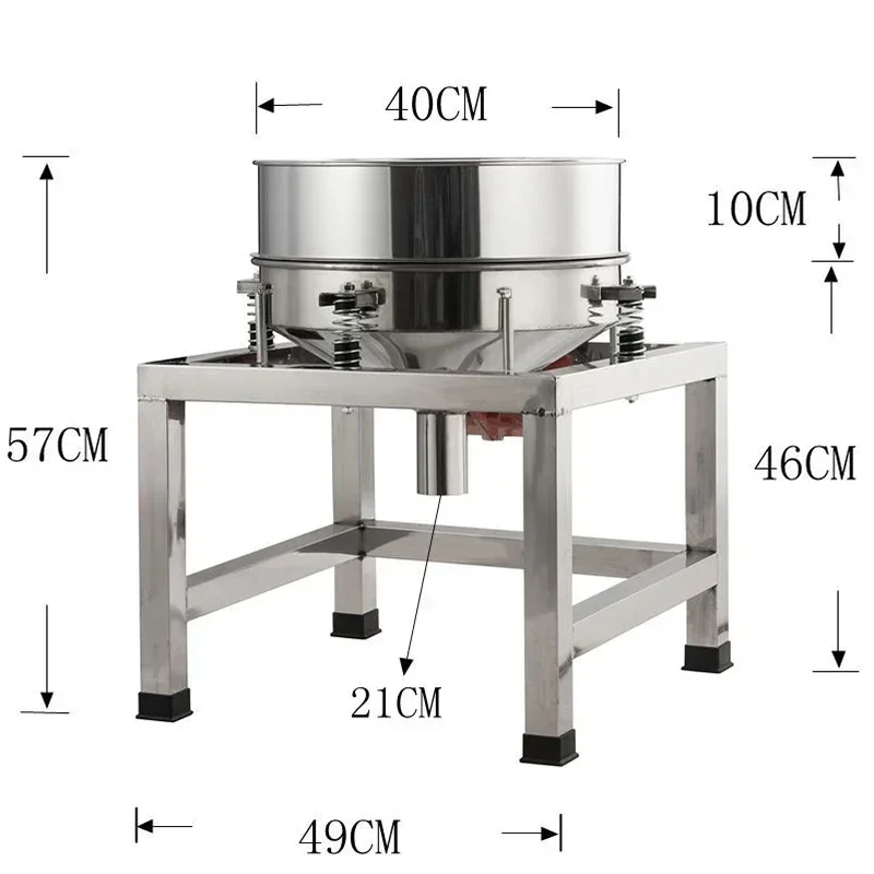 40 Cm Vibrerende Zeef Machine Elektrische Trillingen Scherm Poeder Machine Elektrostatische Spuiten Screening Machine 110 V/220 V