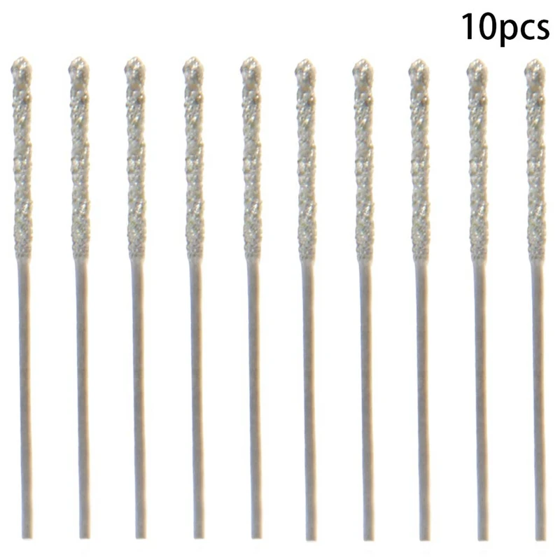 20Pcs 0.8Mm Diamond Coated Tipped Tip Twist Drill Bit For Glass Jewelry Stone Tile