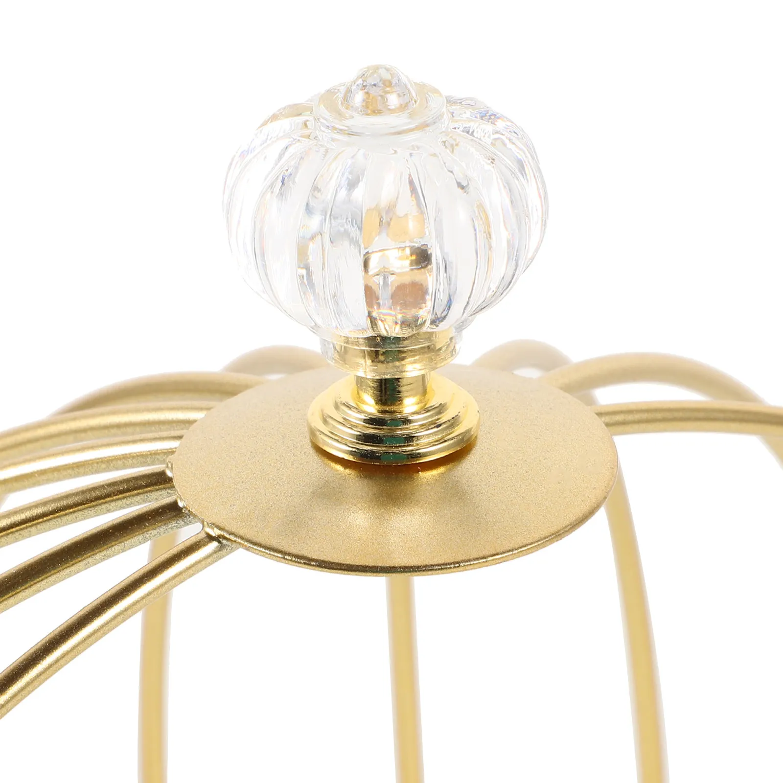 

Luxury Gold Finish Cake Stand Bird Cage Style Metal Dessert Holder for Party Buffet Display Marble Tray for Bathroom Countertop