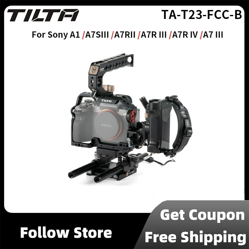 

TILTA TA-T23-FCC-B for Sony a1 a7S III a7R III a7R IV a7 III Full Camera Cage Kit Protective Armor / Quick Release Top Handle