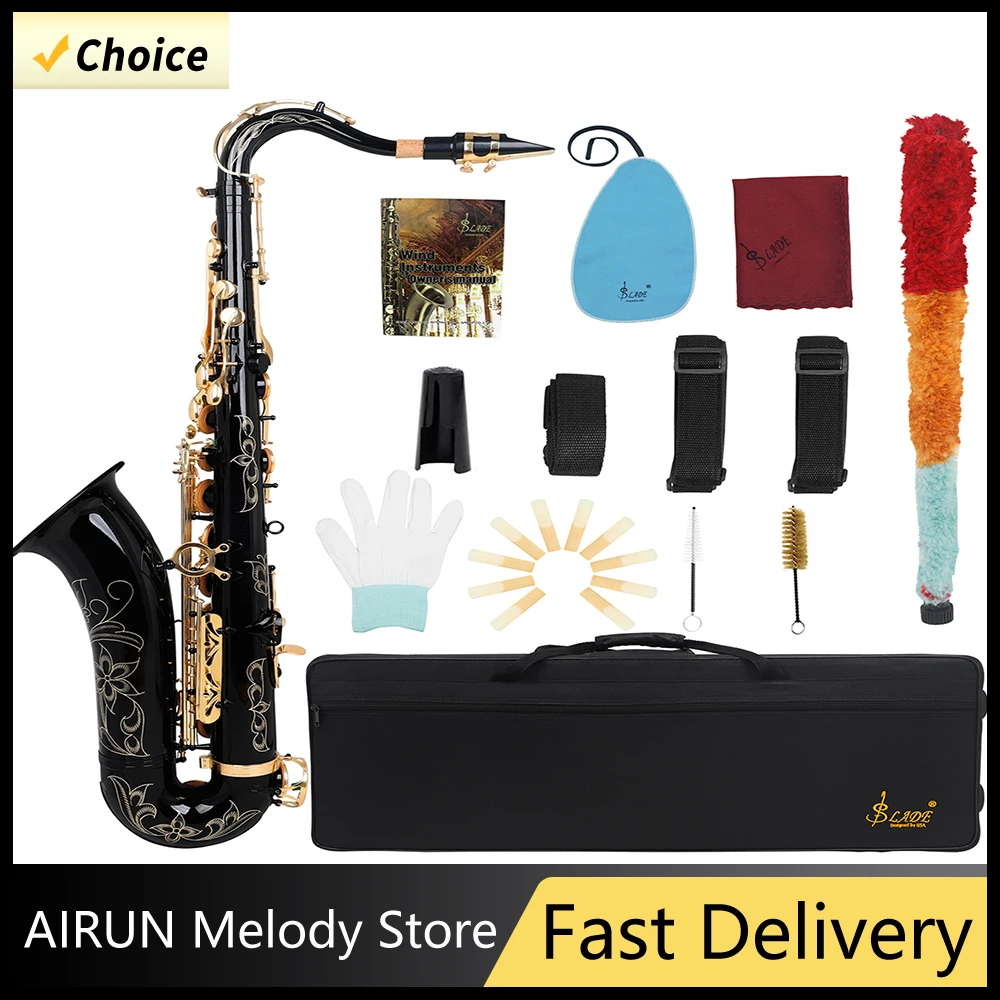 

SLADE Tenor Saxophone Black Saxophone Woodwind Saxophone with Luggage and Gloves Suitable for Music Enthusiasts to Practice
