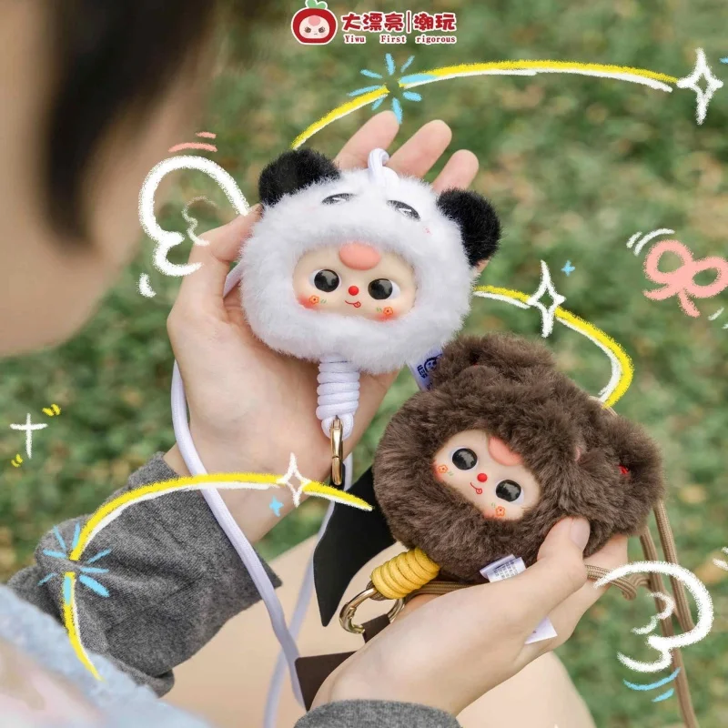 

New Genuine Baby Three Phone Lanyard Series Blind Box Soft Vinyl Cute Doll Baby Three Figure Mystery Box Collection Kids Gifts