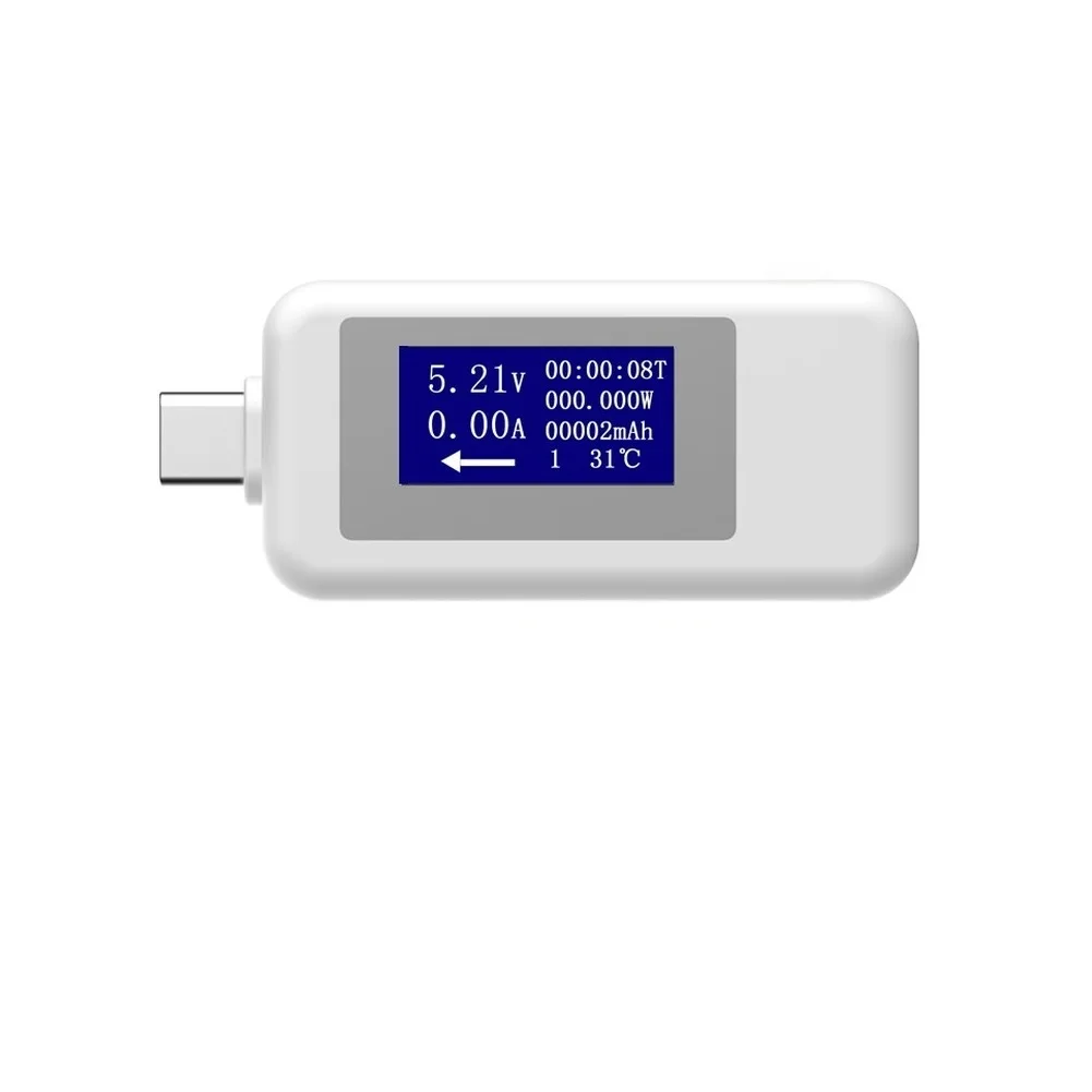 Multifunction USB C USB Tester Digital Display Meter with Overcharge Protection Timer and Real Time Charging Status Monitoring