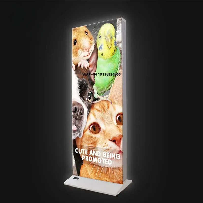 

Светодиодный рекламный экран для помещений с подсветкой, перезаряжаемый, на литиевой батарее, напольный, лайтбокс-дисплей