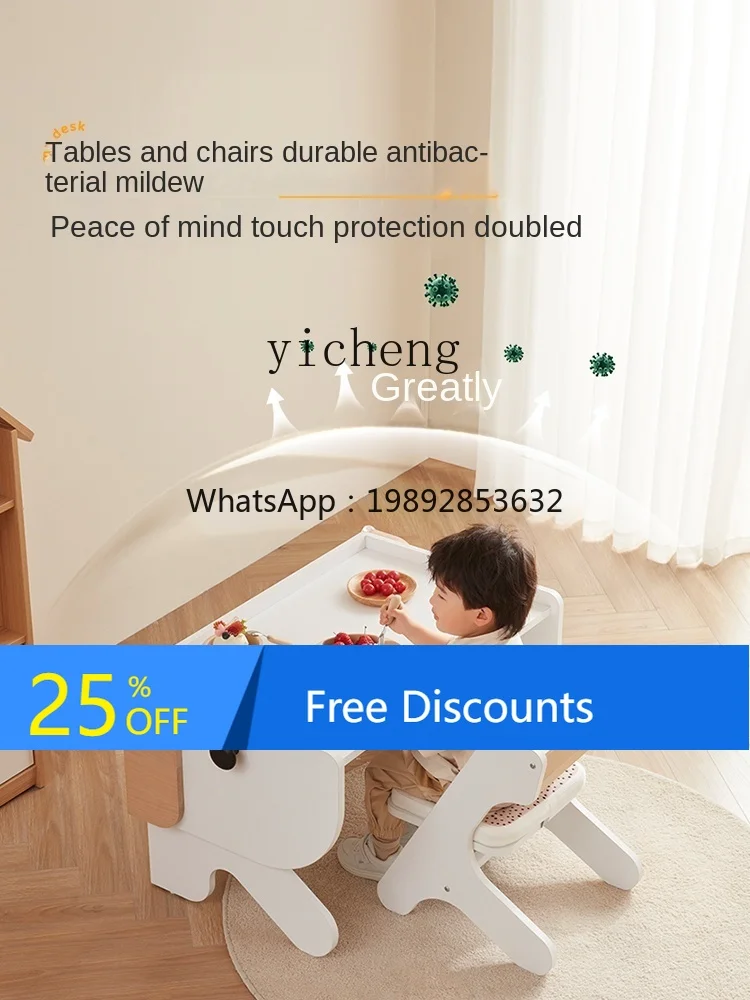 

AG Child Care Multi-Functional Study Table Baby Learning Gaming Table Graffiti Early Education Table and Chair