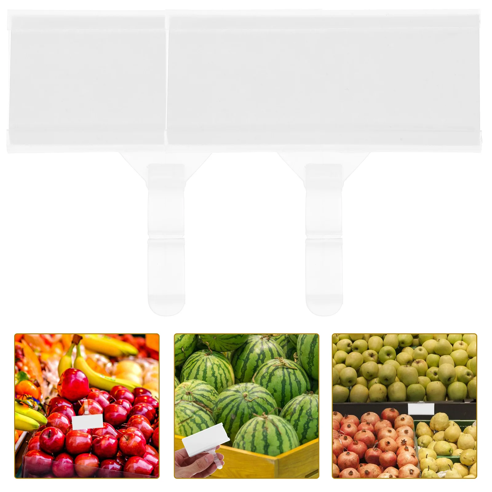 

20 Pcs Hook Price Brand Bookshelf Labels Tag Small Closet Plastic Clip for Baskets