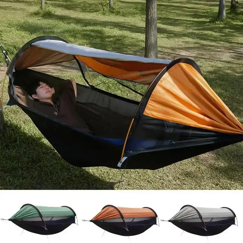 

Outdoor Hammock Bed Undertake Swing Hammock Anti-rollover 440lb Sun Protection Kids Hammock Tent With 360 Degree Protection Camp