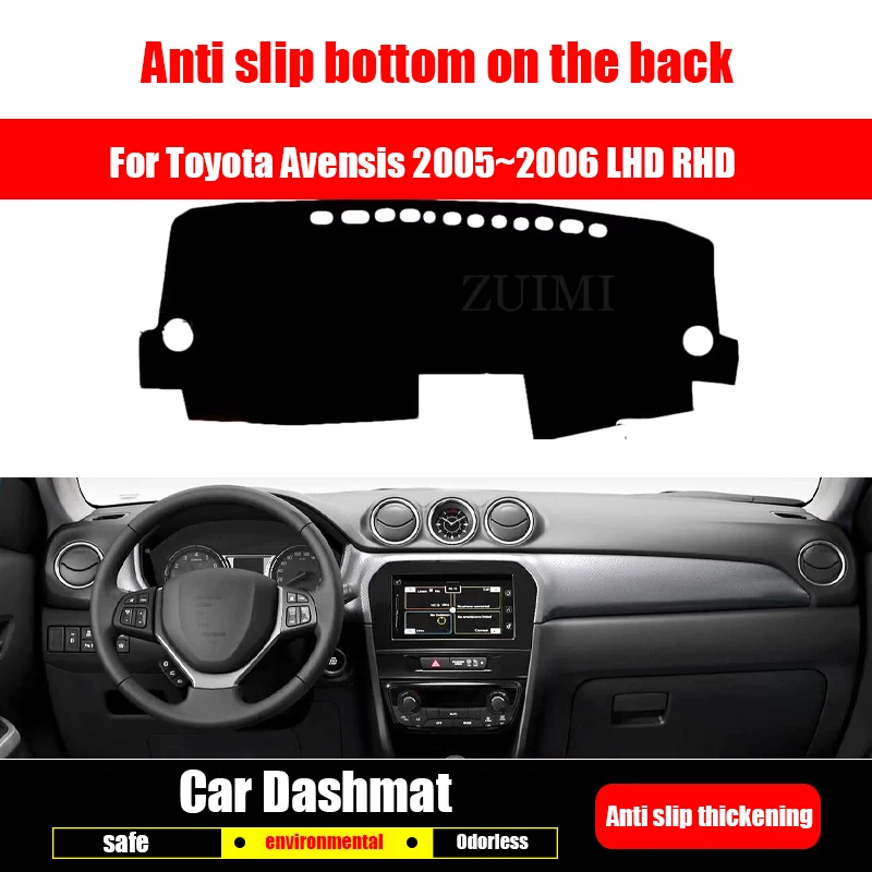 

ZUIMI Dashboard Cover Dash Mat Dashmat For Toyota Avensis 2005~2006 LHD RHD Dash Board Cover Pad Sun Shade