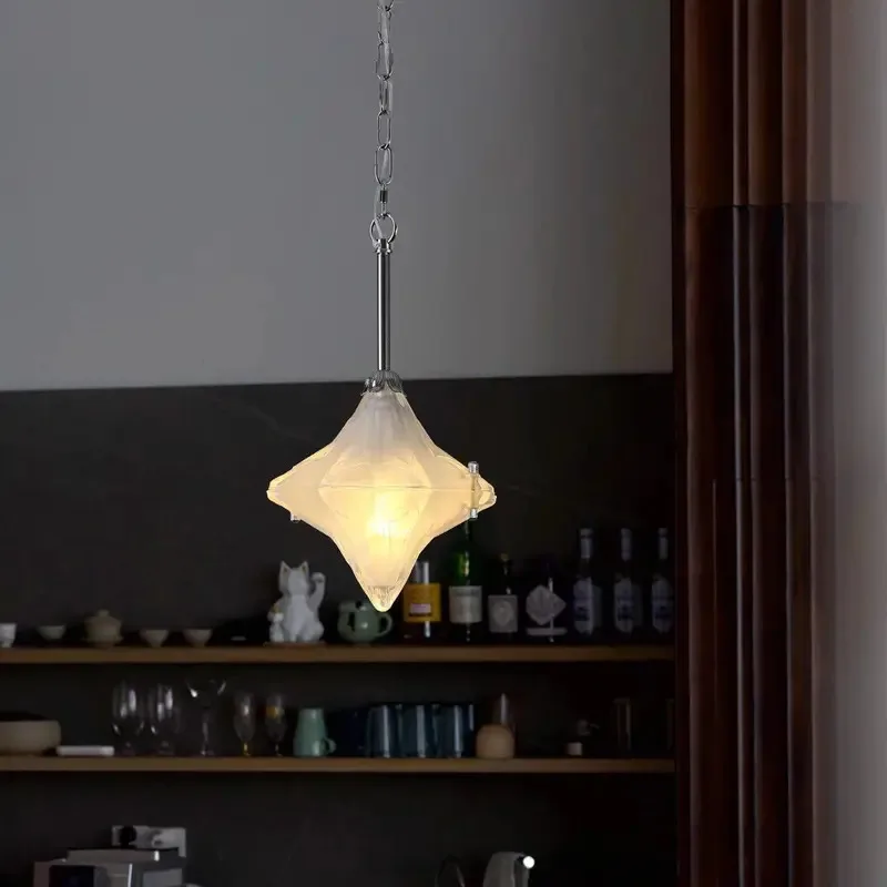 ثريا غرفة المعيشة الزجاجية على الطراز الفرنسي، مدخل المدخل القديم، المدخل، غرفة النوم، الدرج، تركيبات الإضاءة المزدوجة