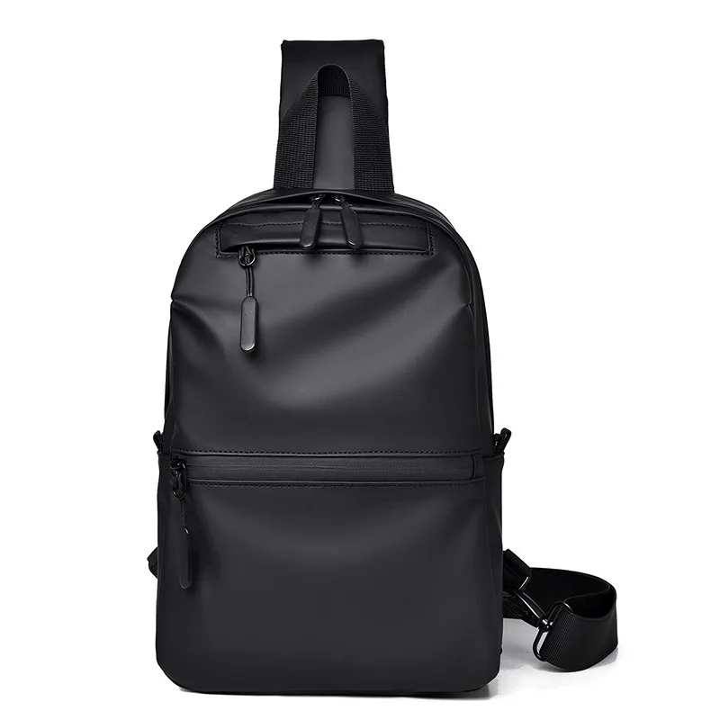 Borsa a tracolla da uomo borsa a tracolla Casual con cerniera in tinta unita di grande capacità borsa a tracolla Casual alla moda semplice alla moda personalità fresca nuovo