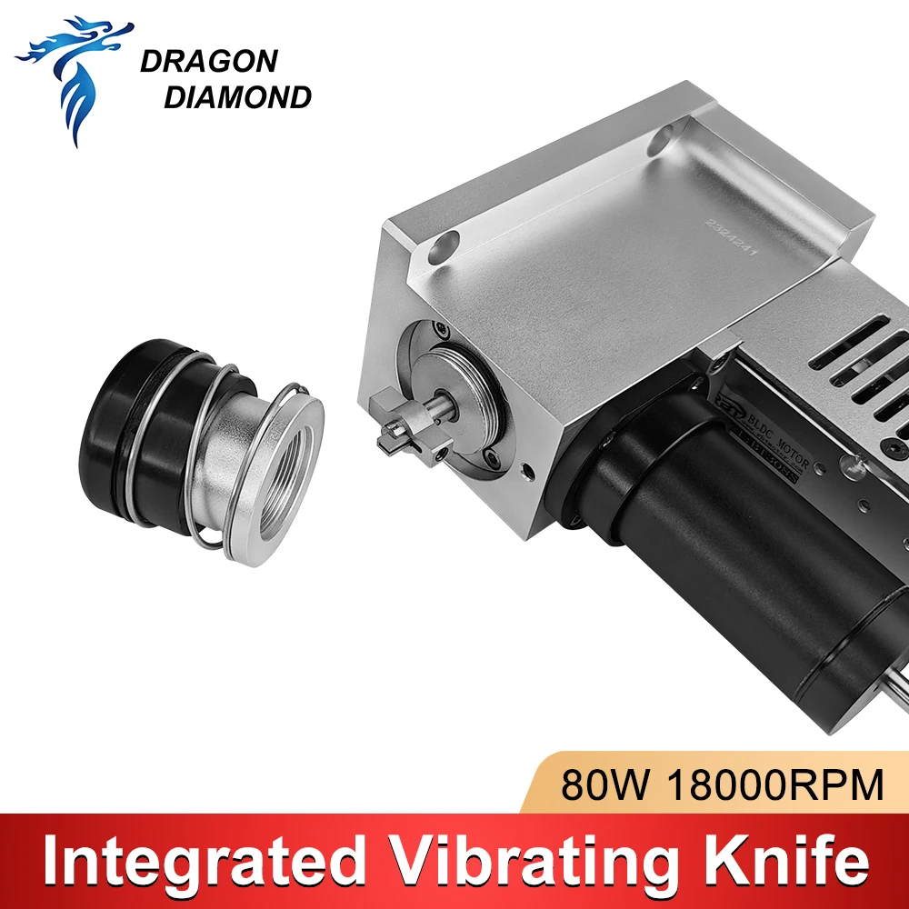 CNC Integrated Vibrating Knife 80W 18000RPM 24V 10A For KT Board Foam Board ABS Plastic Cardboard CLT91157