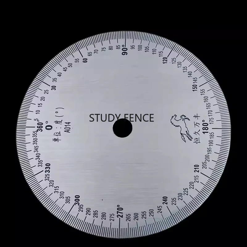 Stainless Steel Dial Circular Angle Disc 360 ° Protractor Angle Measurement Tool Household Hardware Accessories 90x8x2mm