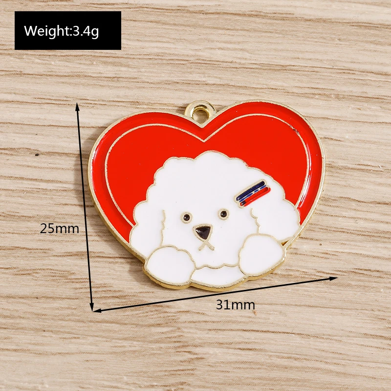 10 stücke Neue Bunte Emaille Liebe Herz Charms Anhänger für Schmuck Machen Frauen Mode Ohrringe Halsketten DIY Handwerk Liefert – Detail 20