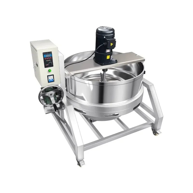 Automatic Commercial Hot Pot Bottom Material Stir-fry Electromechanical Heating Stir-frying Pan Boil Sauce Mixer