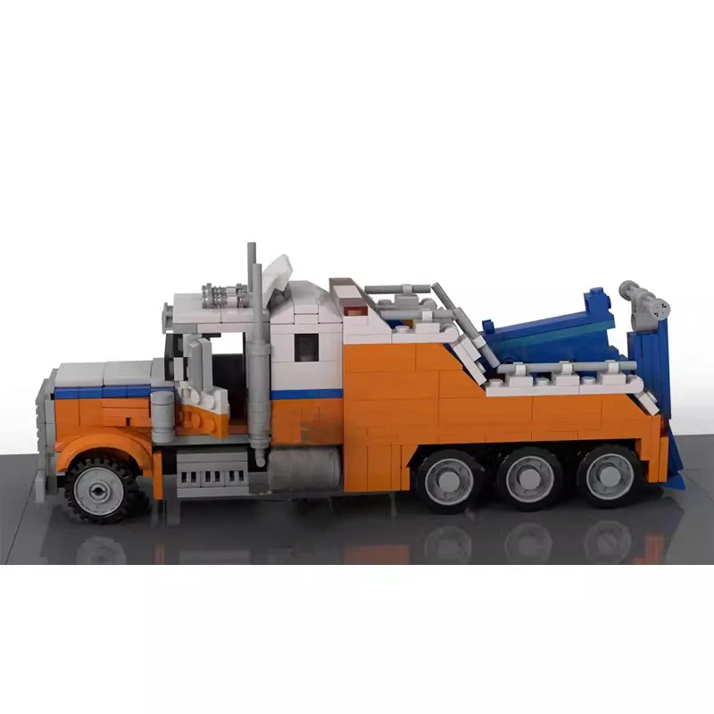 Bricklink MOC Technical Car Mini 42128 Giant Tow Truck and City Fire Pump Truck Sets Building Blocks Kid Toys Christmas Gift