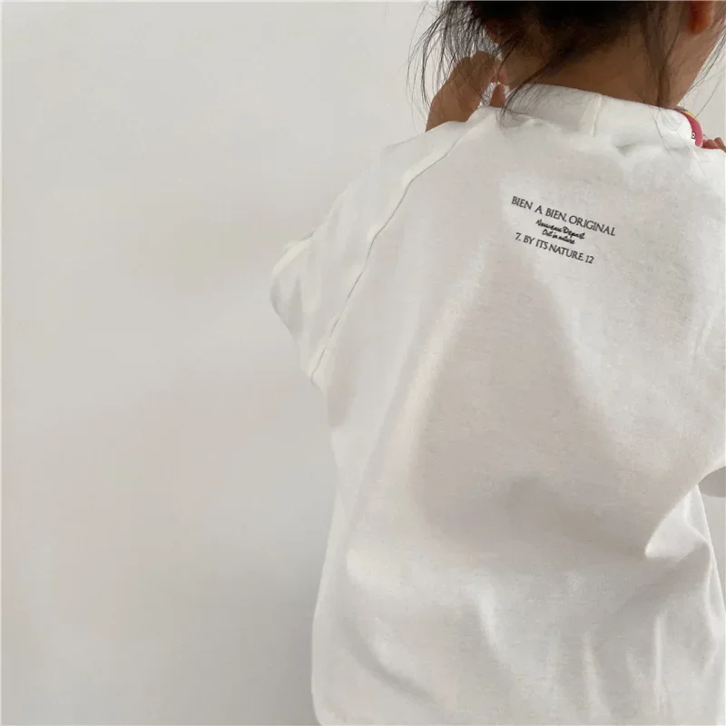 Abbigliamento per bambini primavera coreana nuovi bambini stampa di lettere camicia a strati inferiori maglietta a maniche lunghe lavorata a maglia