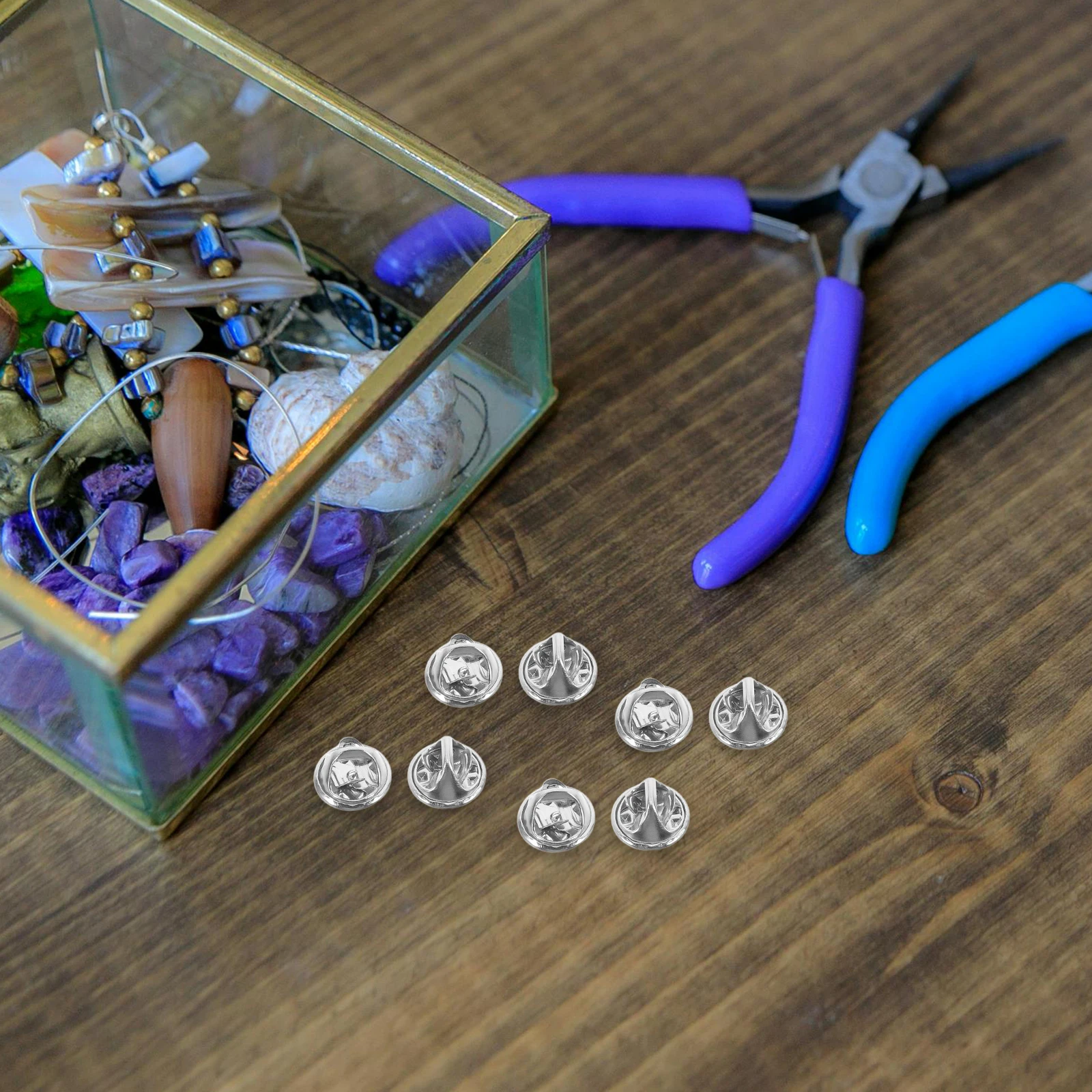 50 قطعة غطاء فراشة معدني شارة مخلب موحدة شارة بدبوس ظهورهم التعادل المسامير خدمة القضبان مجوهرات Thumbtack اكسسوارات