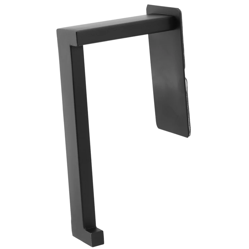 Soporte de papel higiénico autoadhesivo portarrollos de papel higiénico para baño cocina palo en montaje en pared negro mate
